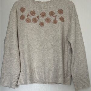 Elegant Floral Knit Sweater